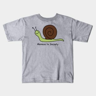 Menace to Society Snail Kids T-Shirt